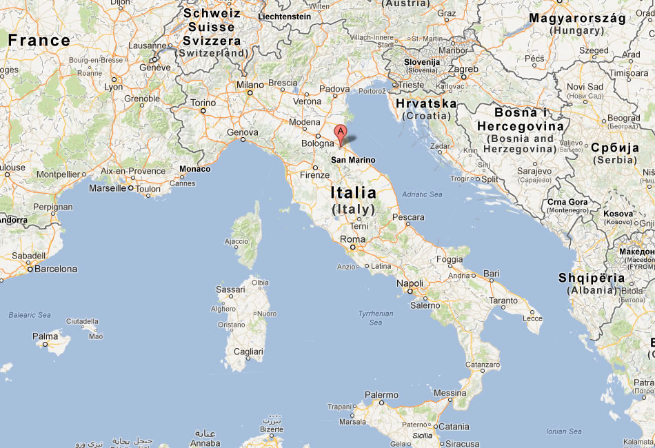 karte von Forli italien