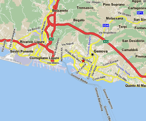 Genoa regional karte