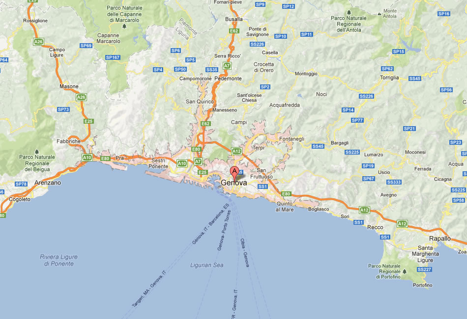 karte von Genoa