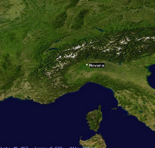 Novara satellit bild