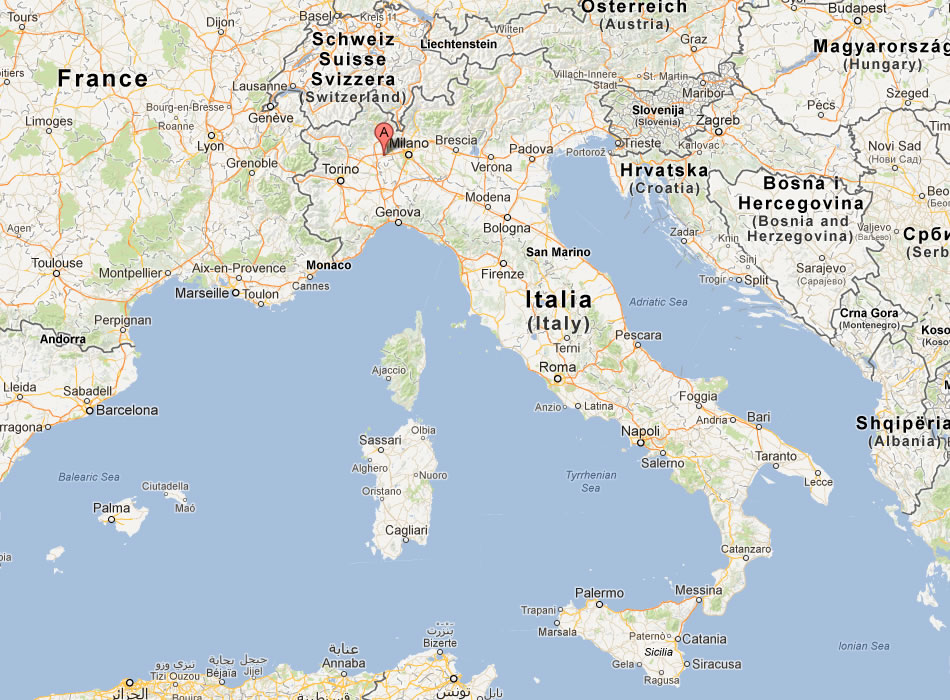 karte von Novara italien