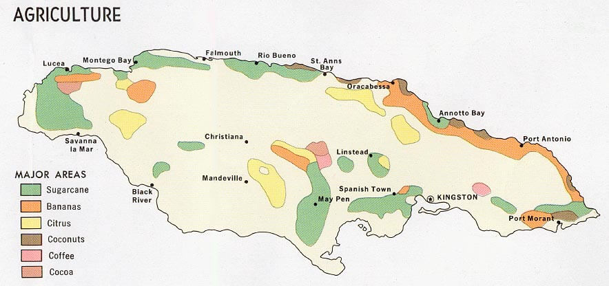 jamaika agrikultur karte 1968