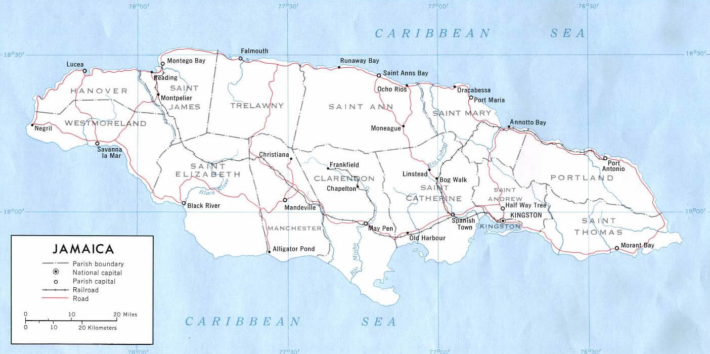 jamaika politisch karte 1968