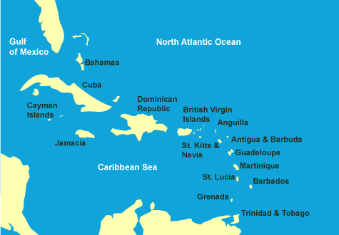 karibik jamaika karte