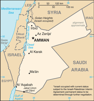 jordanienien karten