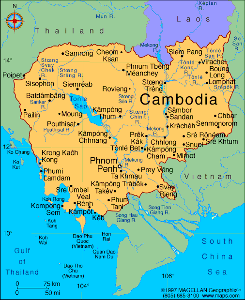 kambodscha karte