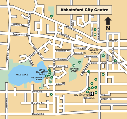 Abbotsford stadt karte
