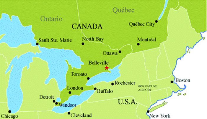Belleville karte kanada