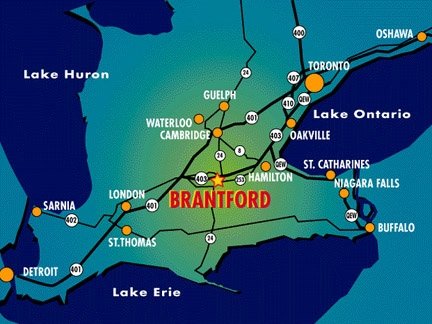 Brantford karte