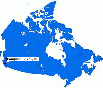 Campbell fluss karte kanada