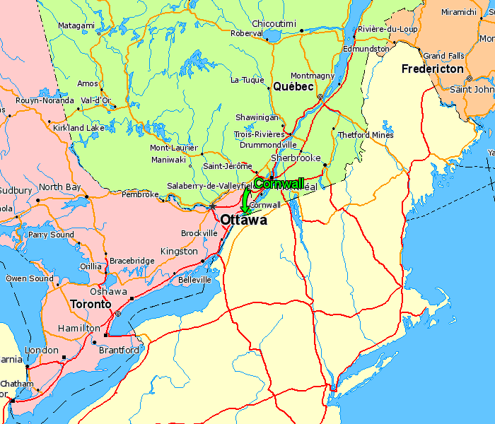 Cornmauer regionen karte