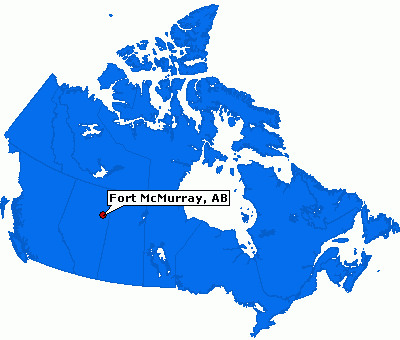 Fort McMurray karte kanada