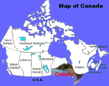 Hamilton kanada karte