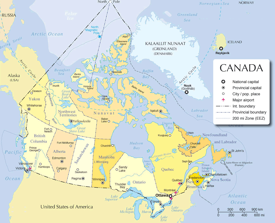 kanada karte