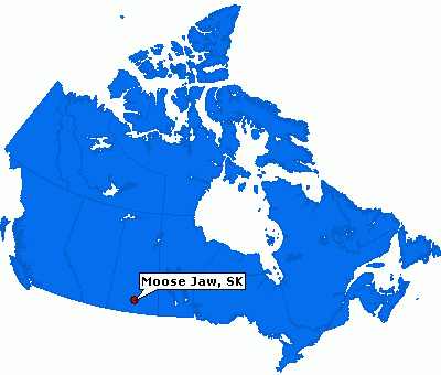 Moose Jaw karte kanada