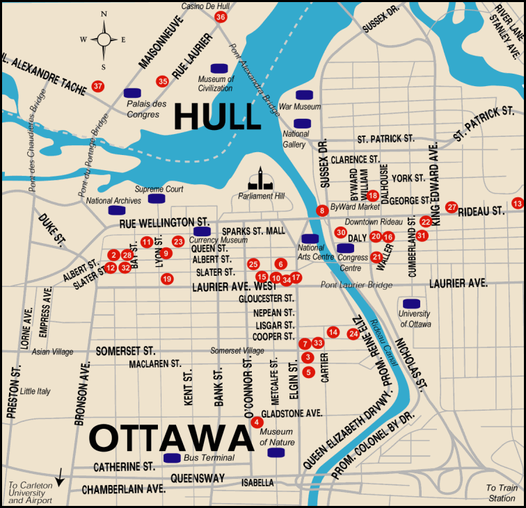 Ottawa Tourist karte