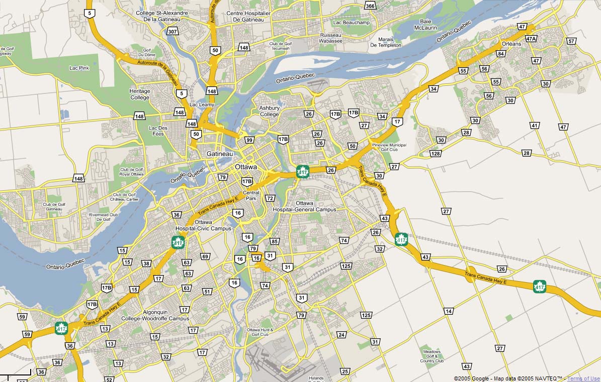 Ottawa stadt karte