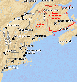 Saint John region karte