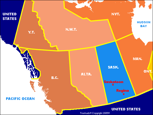 Saskatoon kanada karte