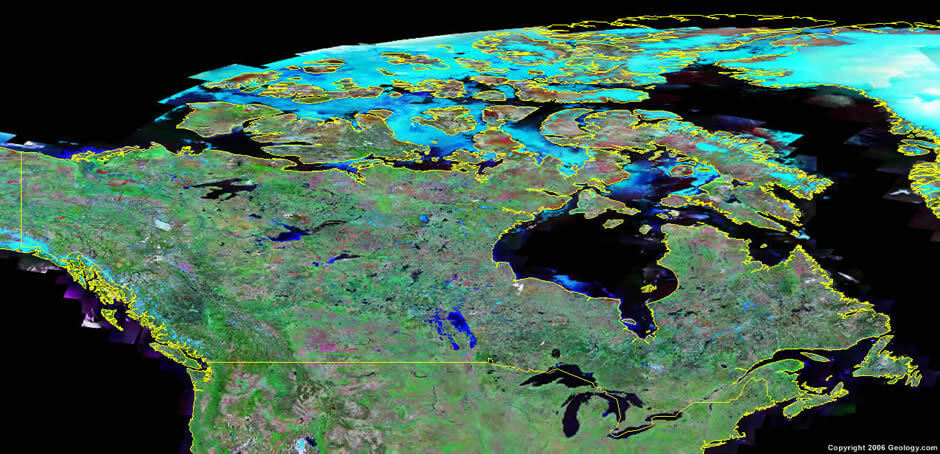 satellit kanada karte