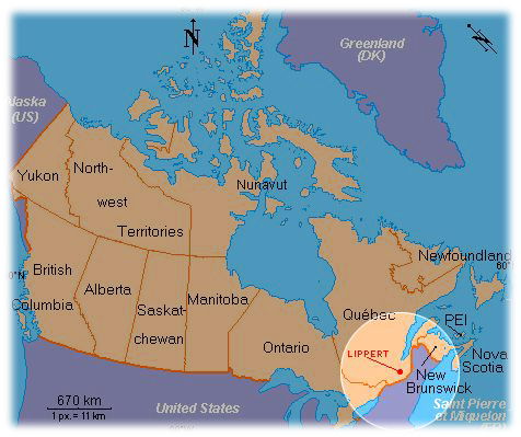 Sherbrooke kanada karte