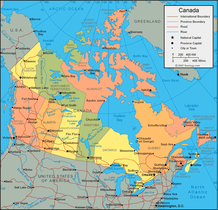 karte von kanada
