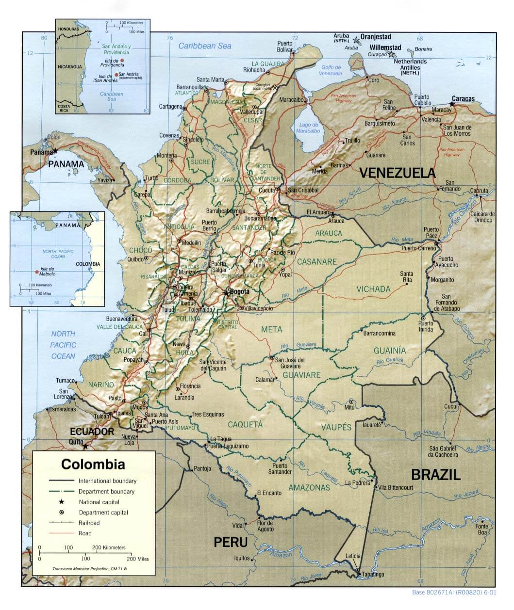 kolumbien linderung karte