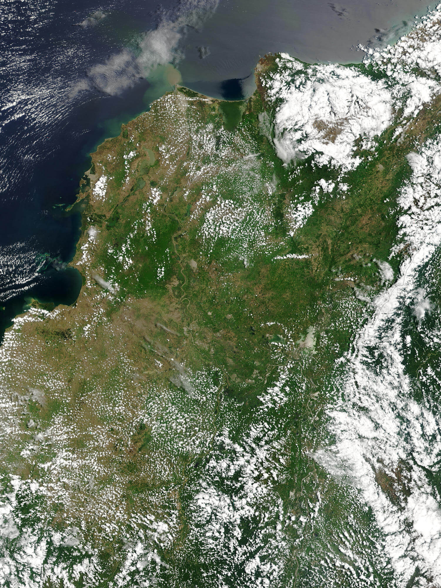 satellit bild foto von kolumbien 2004