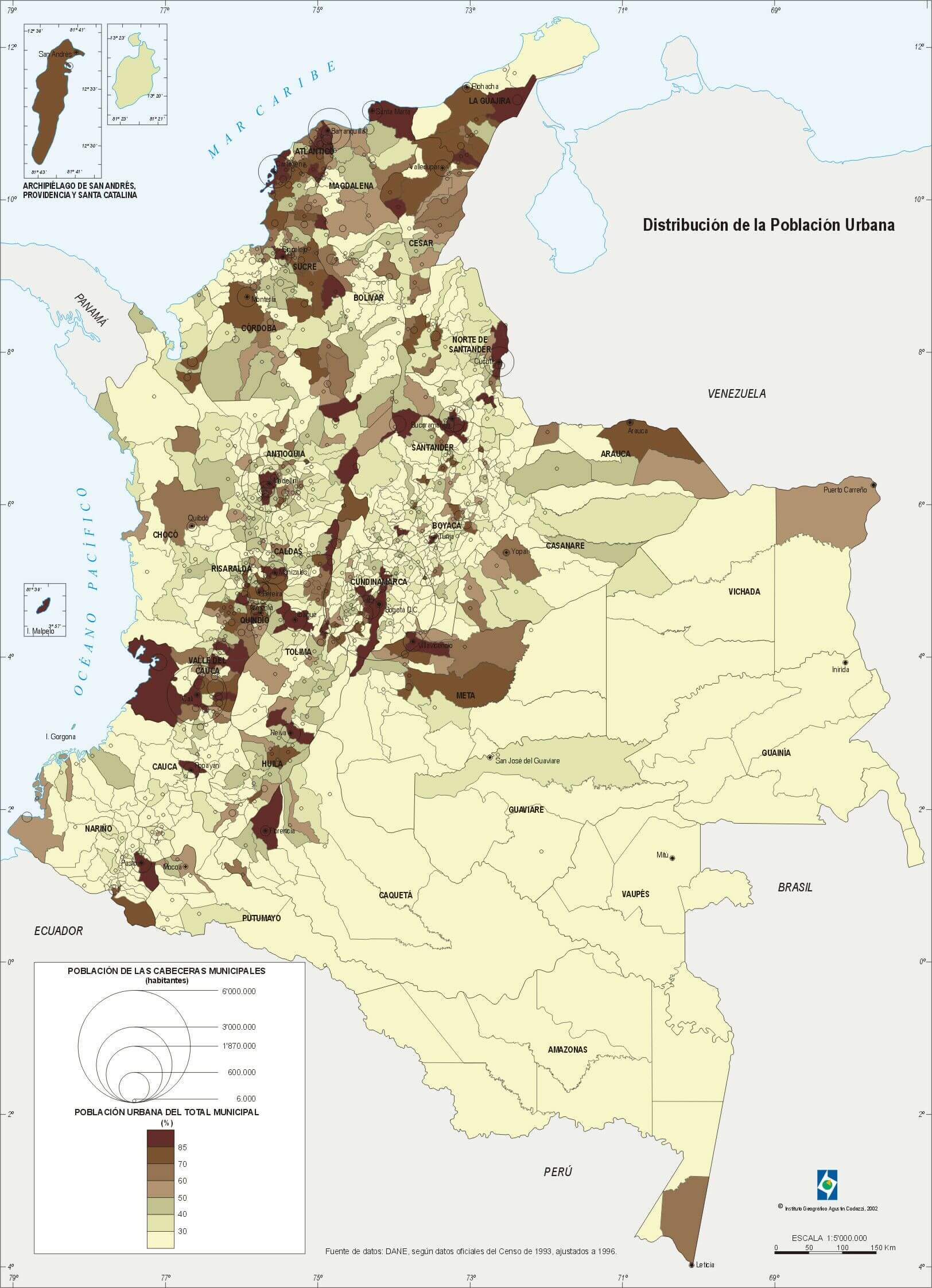 stadtisch bevolkerung kolumbien 2002