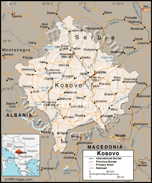 kosovo karte serbien
