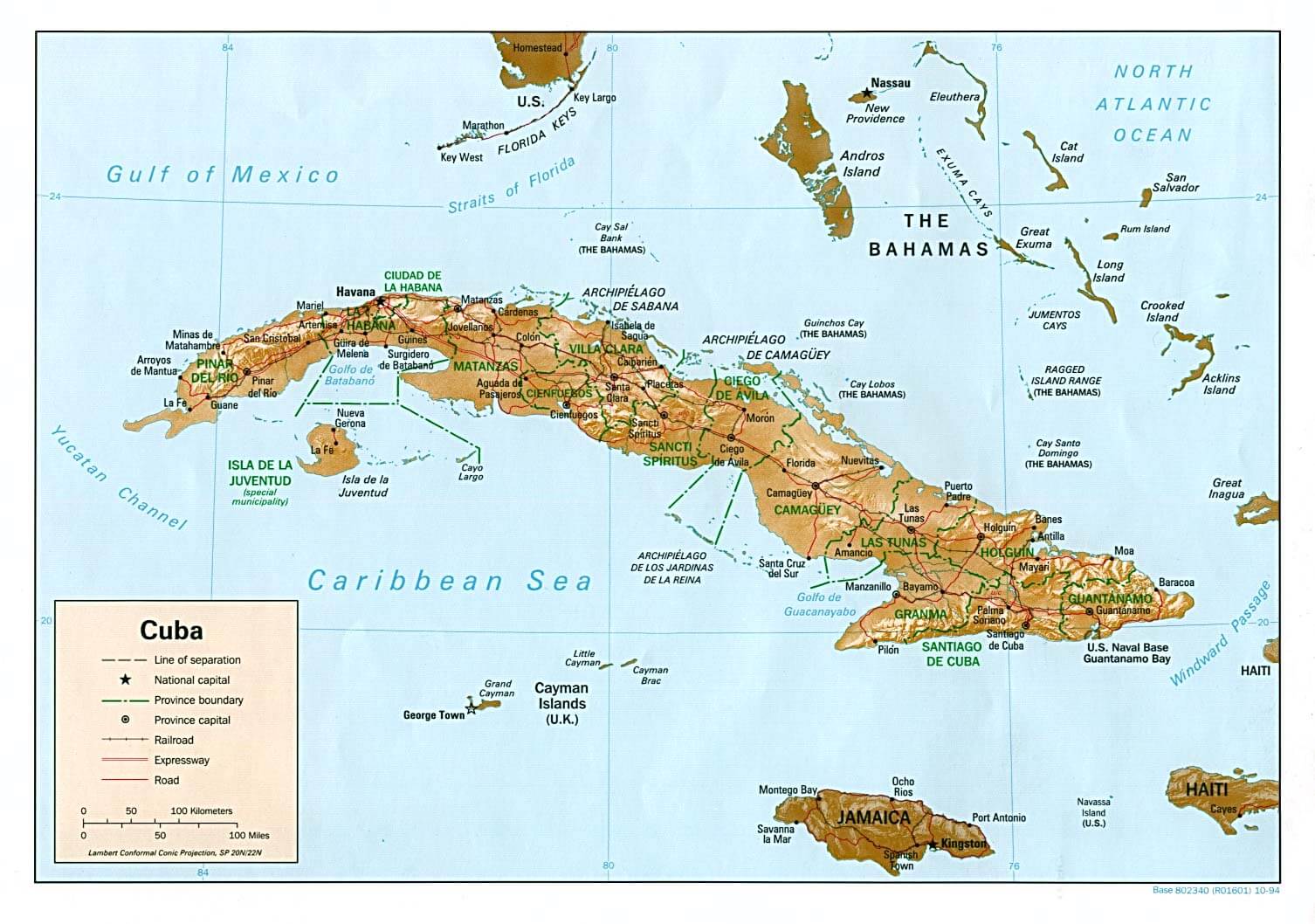 kuba beschattet linderung karte 1994