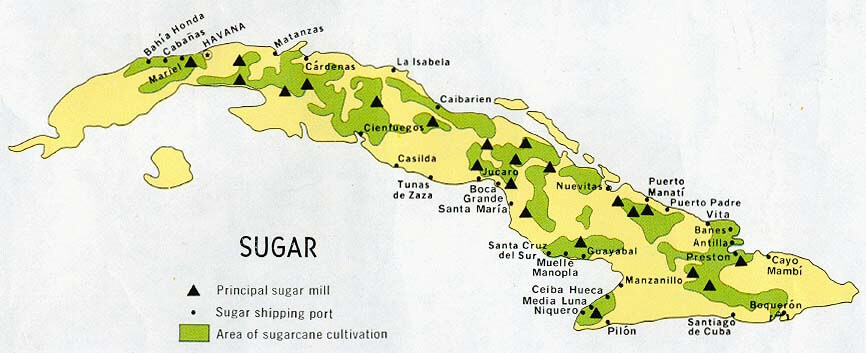 kuba sugar production karte 1977