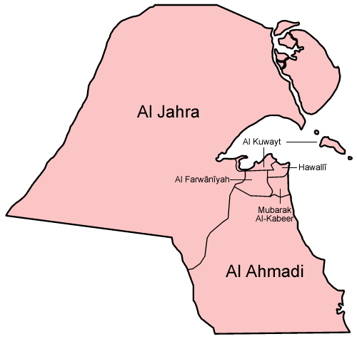 kuwait Jahra karte