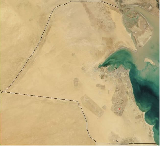 kuwait satellit bild karte