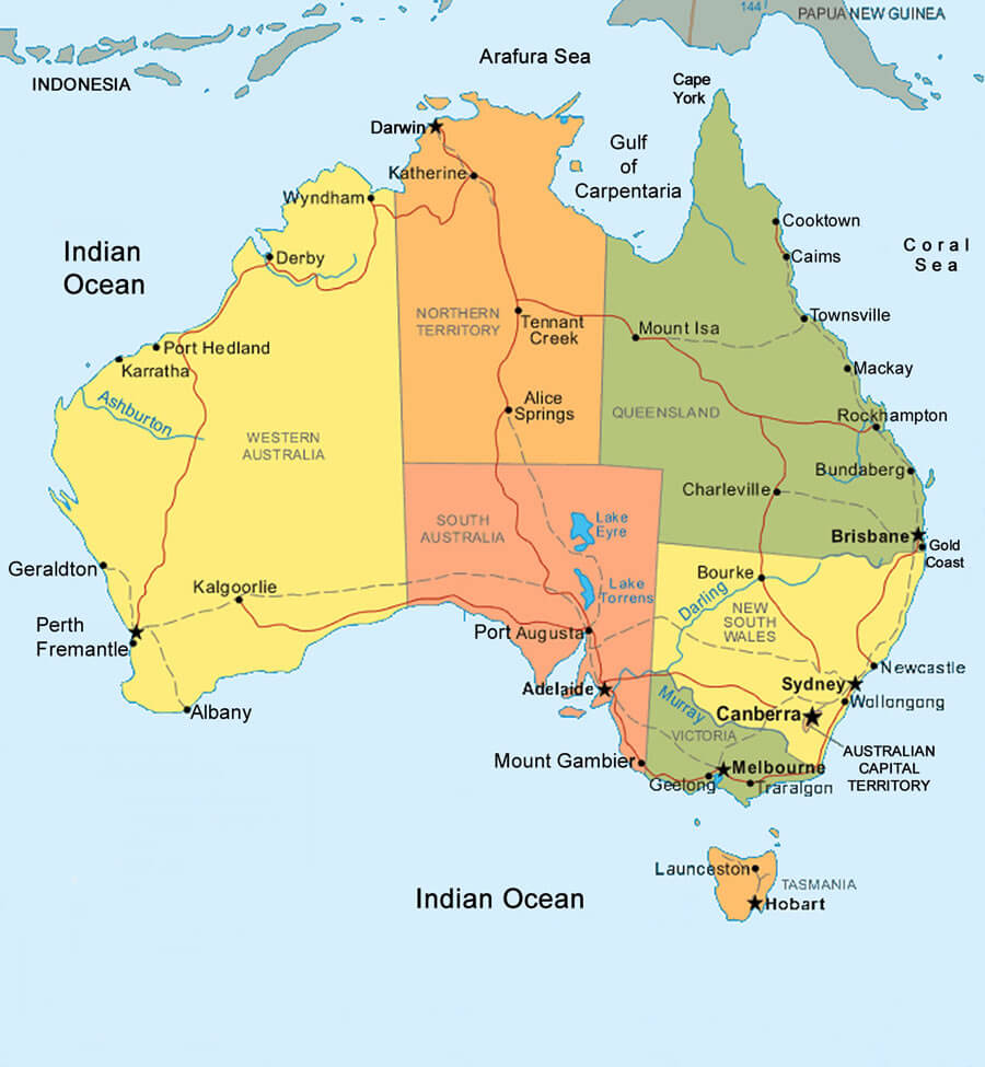 australisch karte