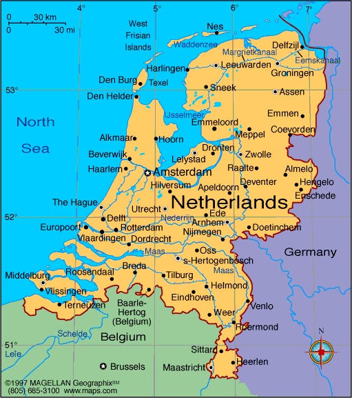 niederlande karte