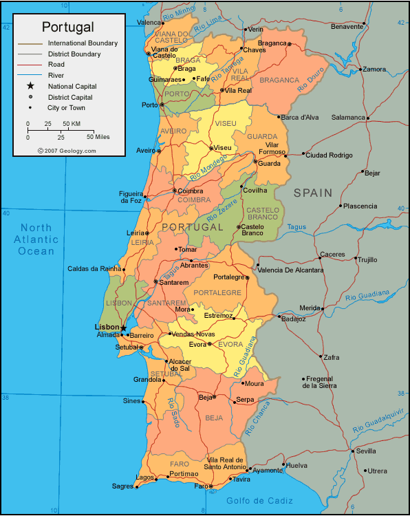 portugal karte