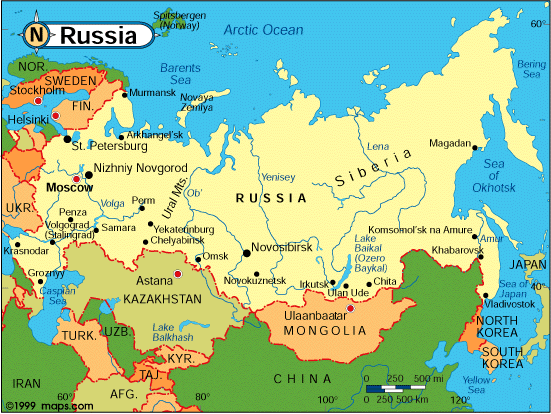 russland karte