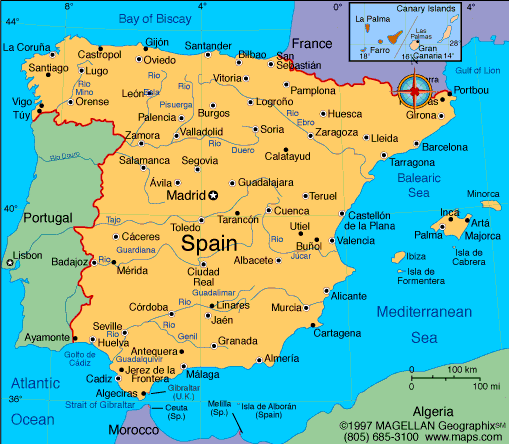 spanien karte