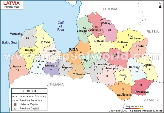 lettland politisch karte