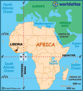 liberia karte afrika