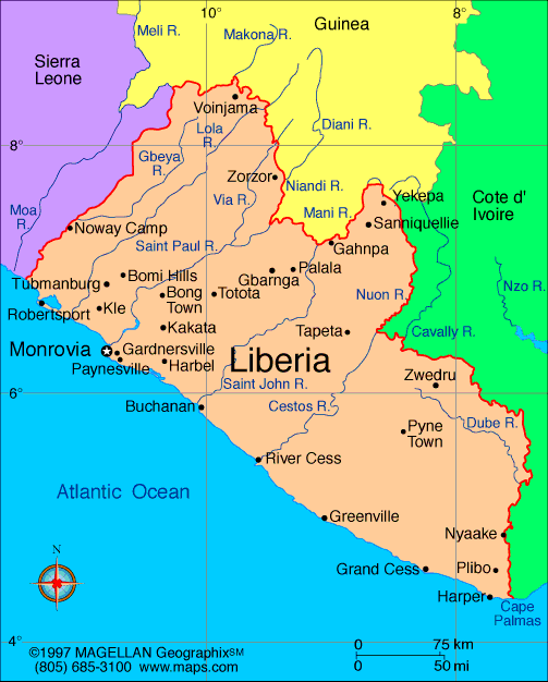 liberia karten