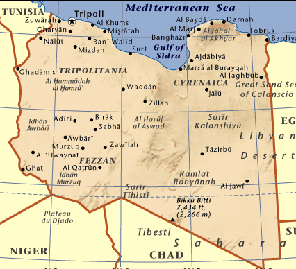 libyen karte grenzen