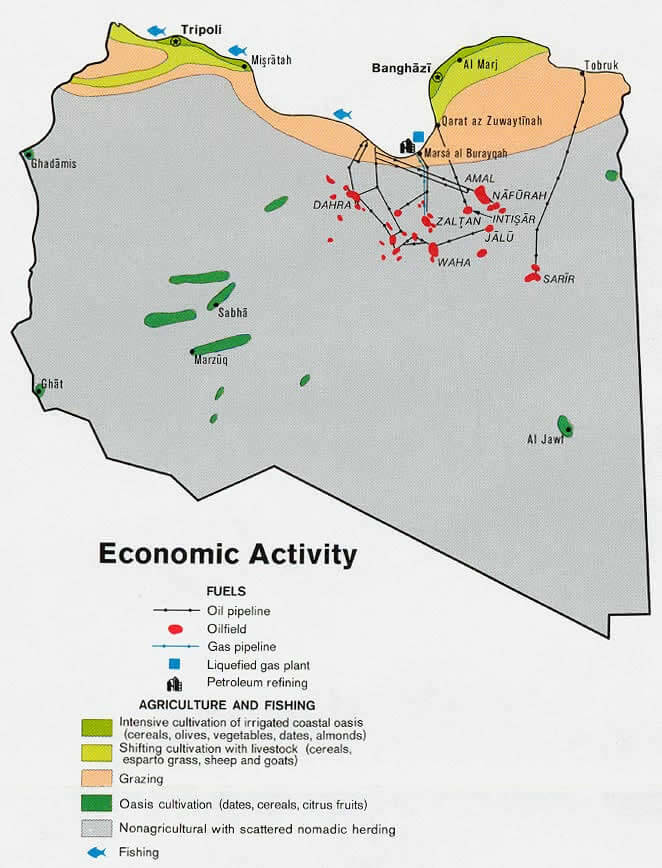 libyen okonomischal karte