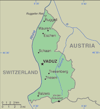 karte von Liechtenstein