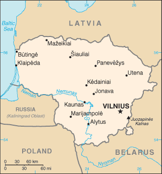 litauisch vilnus karte