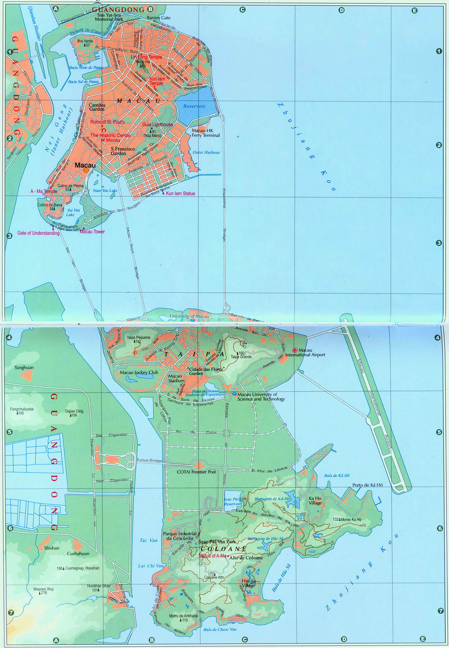 Macau Tourist Map