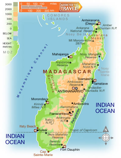 madagaskar karte indienn ozean