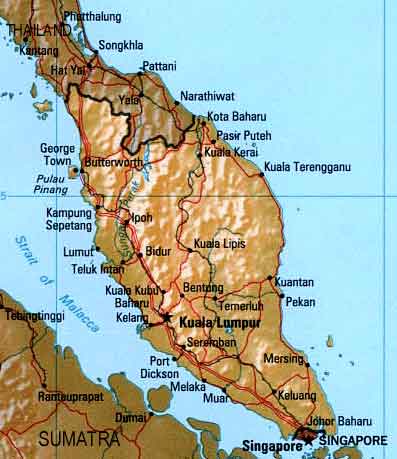 malaiischsia karte kuala lumpur