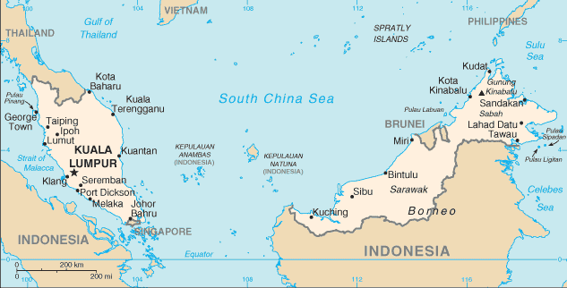 malaiischsia karte